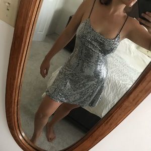 Disco Sequins Skater Dress